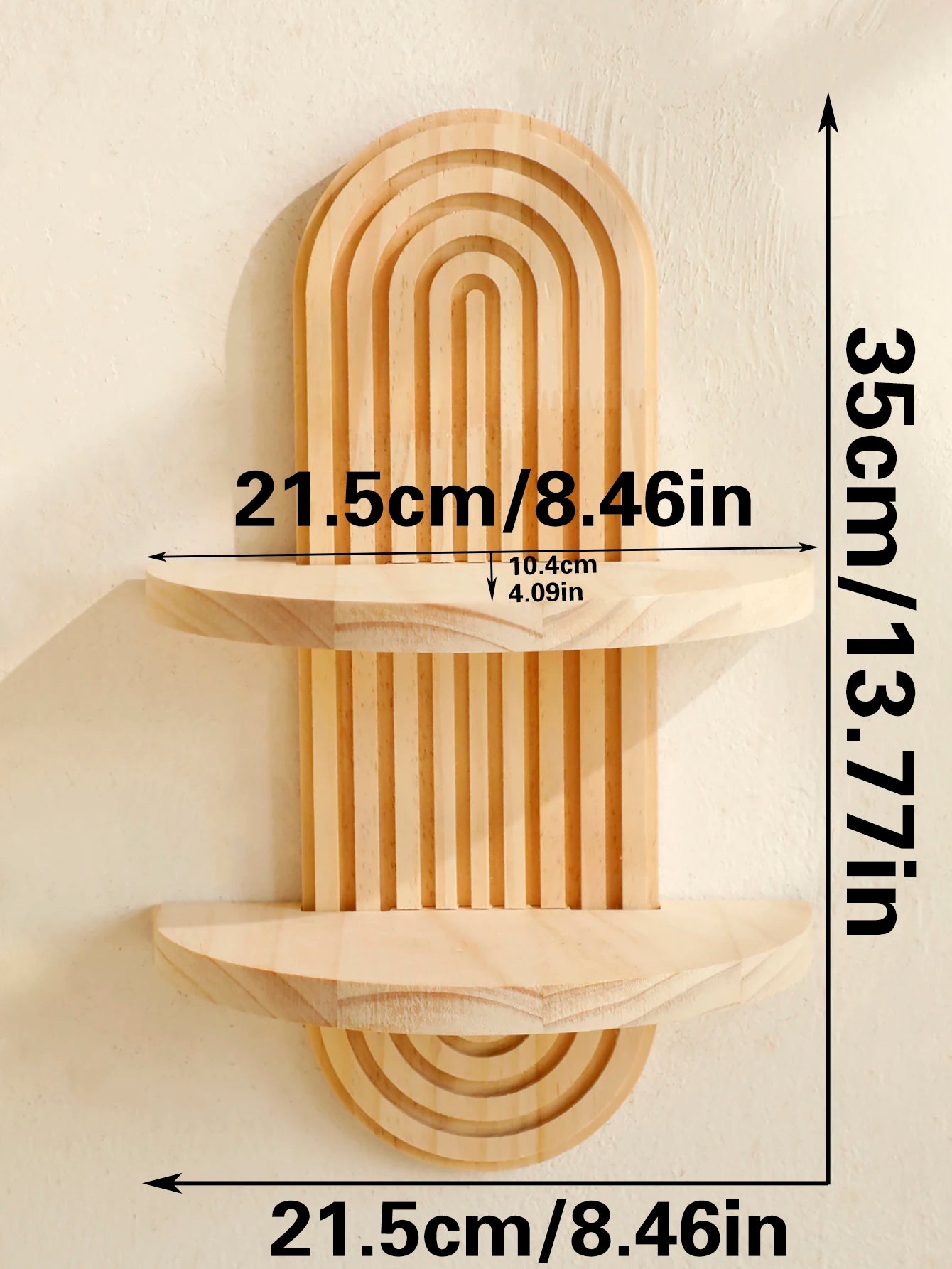 Boho Wooden Wall Shelf